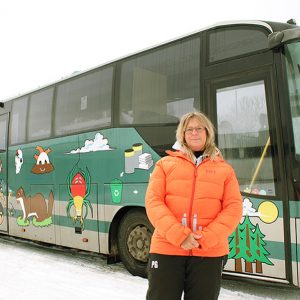 Anette vid Ekoturens buss